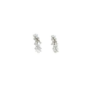 18KT Diamond Earrings in White Gold|Pachchigar Jewellers