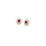 18K Diamond Earring with Stunning Ruby|Pachchigar Jewellers