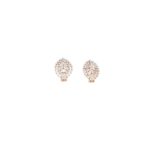 18KT Rose Gold Diamond Half Bali Earring|Pachchigar Jeweller