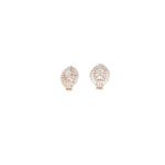18KT Rose Gold Diamond Half Bali Earring|Pachchigar Jeweller