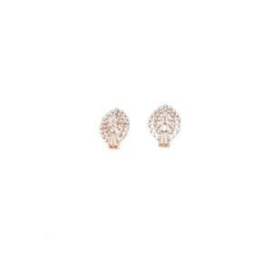 18KT Rose Gold Diamond Half Bali Earring|Pachchigar Jeweller