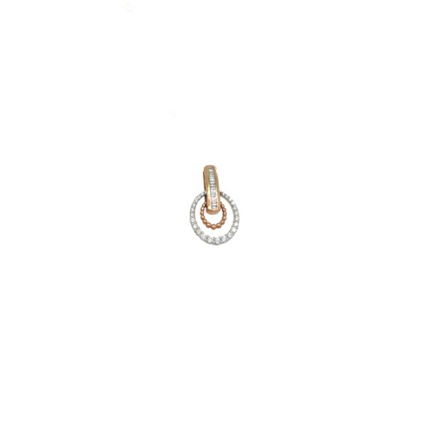 18KT Gold Real Diamond Oval Pendant|Pachchigar Jeweller