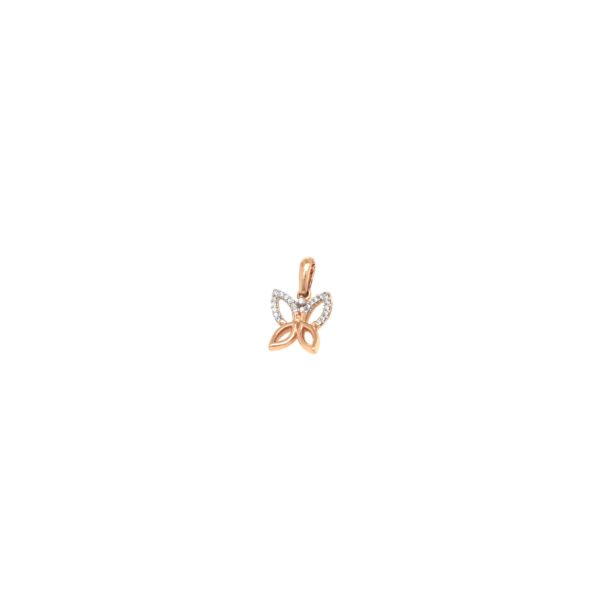 18KT Butterfly Pendant In Real Diamond|Pachchigar Jewellers