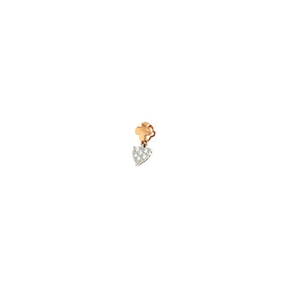18K Real Diamond Heart Shape Cute Pendant|Pachchigar Jeweller