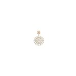 18KT Gold Real Diamond Round Pendant|Pachchigar Jewellers