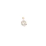 18KT Gold Real Diamond Round Pendant|Pachchigar Jewellers