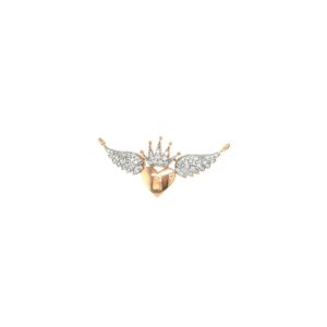 18KT Diamond Tanmaniya | Crown Wings Heart Design