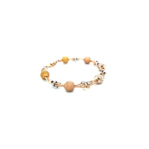 18KT Rose Gold Indo-Italian Bracelet with Hollow Design