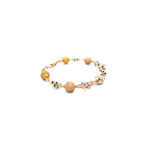 18KT Rose Gold Indo-Italian Bracelet with Hollow Design