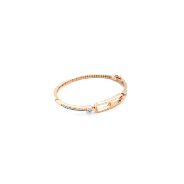 18KT Rose Gold Indo-Italian Bracelet For Daily Wear