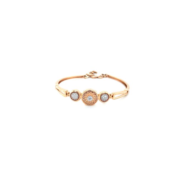 18KT Flower Design Rose Gold Indo-Italian Bracelet