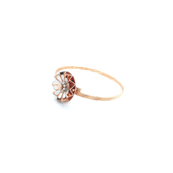 18KT Indo Italian Rose Gold Flower Design Ladies Bracelet| Pachchigar Jewellers