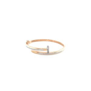 18KT Rose Gold Indo-Italian Cartier-Style Bracelet