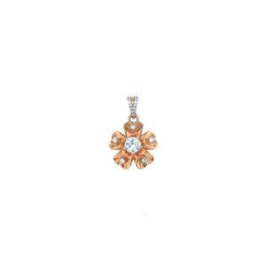 Rose Gold IndoItalian Floral Pendant Set|Pachchigar Jeweller