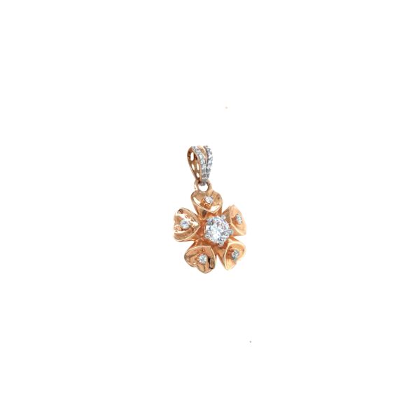Rose Gold IndoItalian Floral Pendant Set|Pachchigar Jeweller