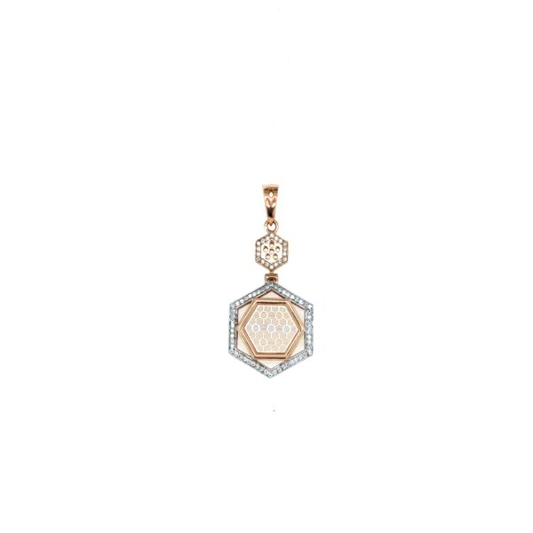 18K Gold IndoItalian Hexagon Pendant Set|Pachchigar Jeweller