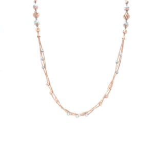 Rose Gold Bunch Chain with Rhodium Ball|Pachchigar Jeweller