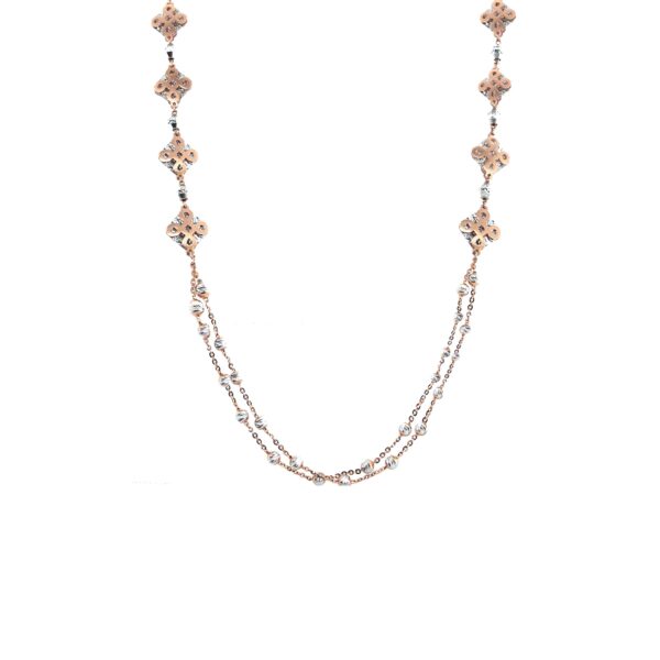 18KT Rose Gold Rhodium Polish Ball Chain|Pachchigar Jeweller