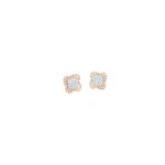 18KT Indo-Italian Rose Gold Square Stud |Pachchigar Jeweller