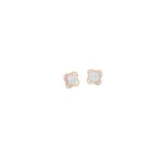 18KT Indo-Italian Rose Gold Square Stud |Pachchigar Jeweller
