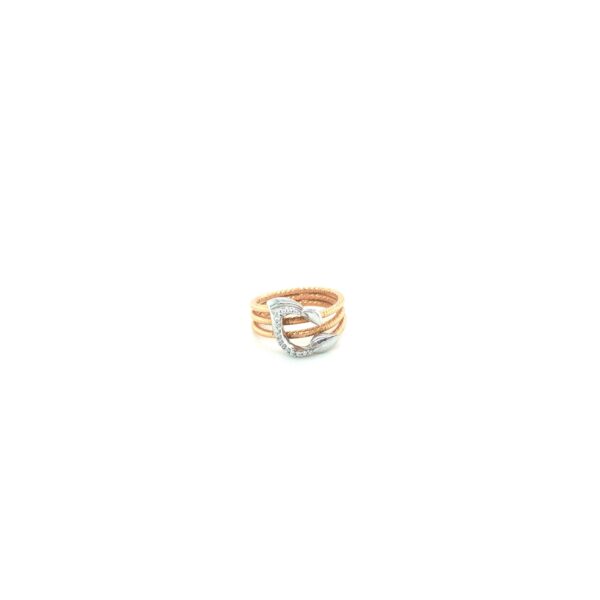 18K Indo-Italian Rose Gold Designer Ring|Pachchigar Jeweller