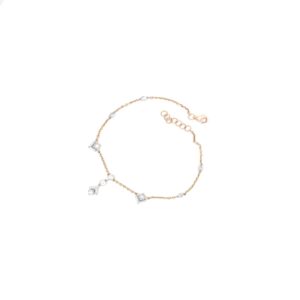18KT Rose Gold Real Diamond Delicate Charms Bracelet 18KT Rose Gold Real Diamond Delicate Charms Bracelet