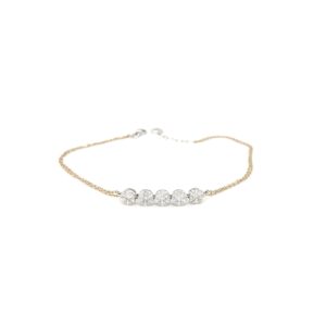 18KT Rose Gold Real Diamond Eternity Bracelet