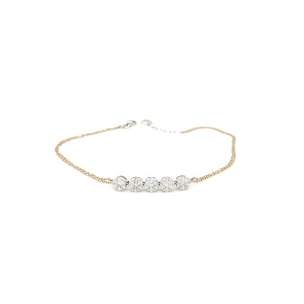 18KT Rose Gold Real Diamond Eternity Bracelet