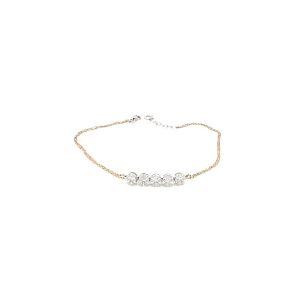 18KT Rose Gold Real Diamond Eternity Bracelet