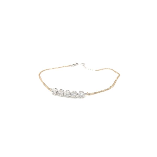 18KT Rose Gold Real Diamond Eternity Bracelet