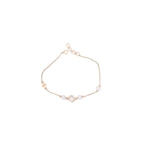 18KT Rose Gold Real Diamond Lightweight Bracelet