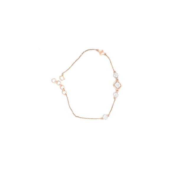 18KT Rose Gold Real Diamond Lightweight Bracelet