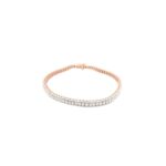 18KT Rose Gold Real Diamond Eternity Tennis Bracelet
