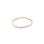 18KT Rose Gold Real Diamond Eternity Tennis Bracelet
