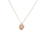 18K Rose Gold Heart-Shaped Pendant Chain|Pachchigar Jeweller