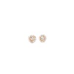 18K Indo-Italian Rose Gold Stud Earring|Pachchigar Jewellers