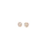 18K Indo-Italian Rose Gold Stud Earring|Pachchigar Jewellers