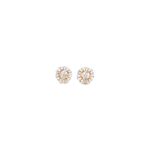 18K Indo-Italian Rose Gold Stud Earring|Pachchigar Jewellers