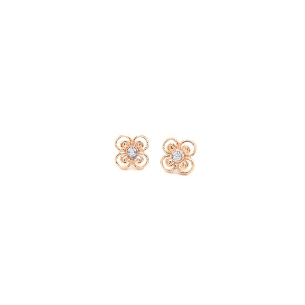 18K Indo-Italian Rose Gold Earring| Pachchigar Jewellers