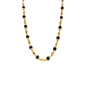 22KT Yellow Gold  Black Tulsi Mala| Pachchigar Jewellers