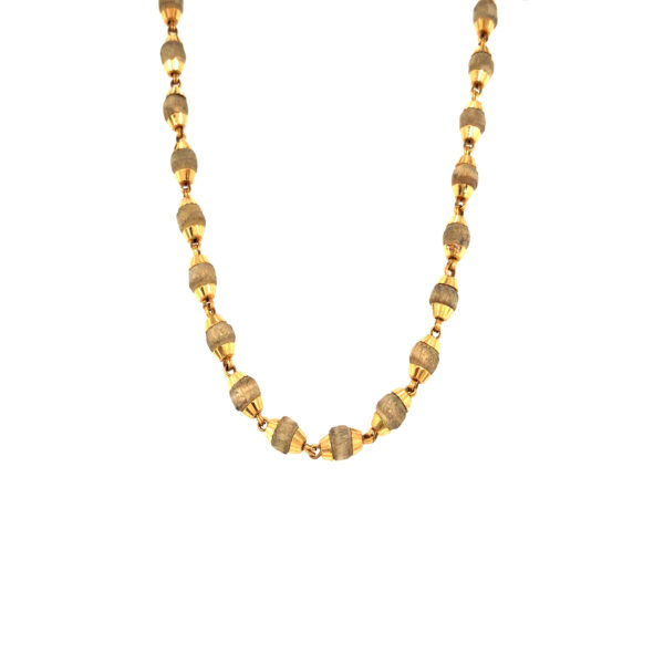 22K Gold Single-line White Tulsi Mala| Pachchigar Jewellers