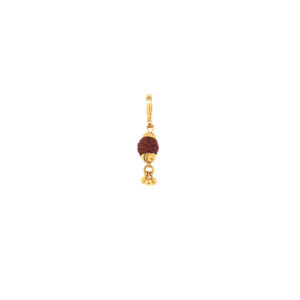 22KT Yellow Gold Rudraksha Pendant with Gold Balls Hanging 22KT Yellow Gold Rudraksha Pendant with Gold Balls Hanging
