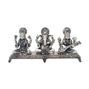 Laxmi, Ganesh, and Saraswati in Divine Unison