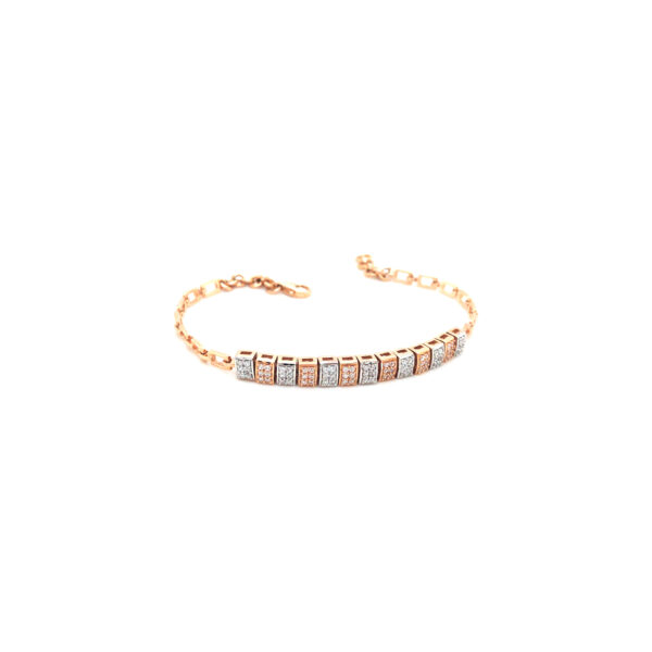 Two Tone Gold Italian Party Wear BraceletPachchigar Jeweller