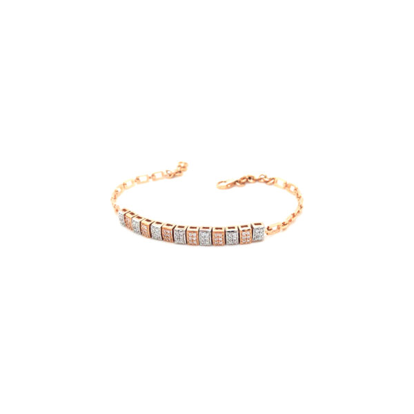 Two Tone Gold Italian Party Wear BraceletPachchigar Jeweller