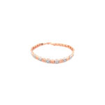 18K Rose Gold Flexible Kada Look Italian Bracelet