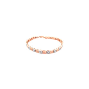 18K Rose Gold Flexible Kada Look Italian Bracelet 18K Rose Gold Flexible Kada Look Italian Bracelet