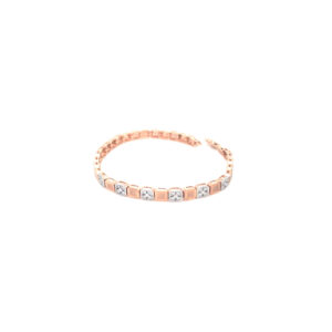 18K Rose Gold Flexible Kada Look Italian Bracelet