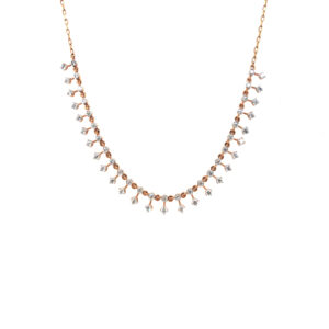 18KT Rose Gold Elegant Diamond Necklace|Pachchigar Jeweller 18KT Rose Gold Elegant Diamond Necklace|Pachchigar Jeweller