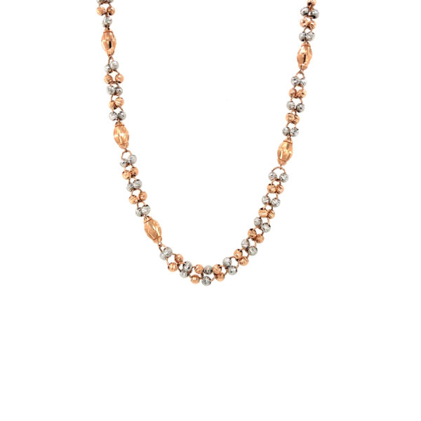 18KT Italian Rose Gold two tone Chain |Pachchigar Jewellers